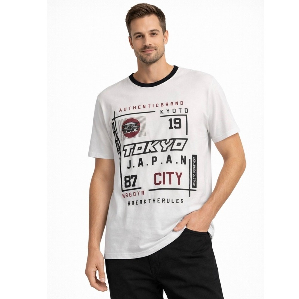 Soul Star TOKYO Japan 1987‎ Nagoya City Break the Rules White T-Shirt Size 2XL